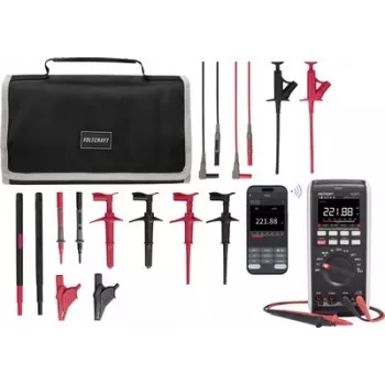 VOLTCRAFT VC-871 True RMS Digitalmultimeter mit MLSet-100 Messleitungen und Tragetasche VC-12884335+VC-18652745