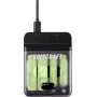 Voltcraft VC-BC4-PB1 2-in-1 NiMH Akku-Ladegerät & Powerbank für 4x AA/AAA, 500mA, USB-C Eingang, USB-A Ausgang, Schwarz