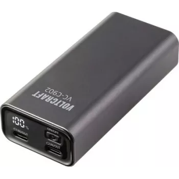 VOLTCRAFT VC-C902 Powerbank 10000 mAh USB PD 3.0 Li-Ion Grau (Matt) mit Statusanzeige VC-17366785