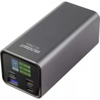 VOLTCRAFT VC-C904 Powerbank 20000 mAh USB PD 100 W Mattgrau LCD-Display
