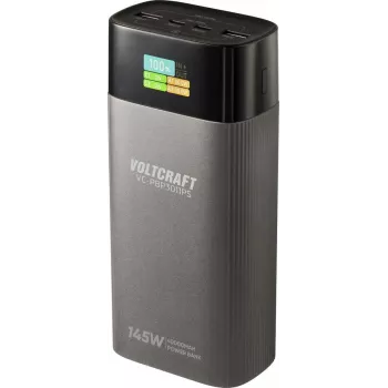 VOLTCRAFT VC-PBP3011PS Power Bank 40000 mAh USB PD 3.0 LiPo Silber (Matt) mit Statusanzeige (VC-17331275)