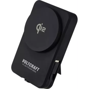 VOLTCRAFT VC-Qi2 PD20W 8000 Powerbank 8000 mAh Schnellladung LiPo USB-C Schwarz Statusanzeige (VC-15346515)