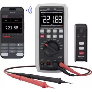 VOLTCRAFT VC925 PV Solar Digitalmultimeter True RMS 20000 Counts IP65 CAT III 1500V CAT IV 1000V Bluetooth VC-15361740