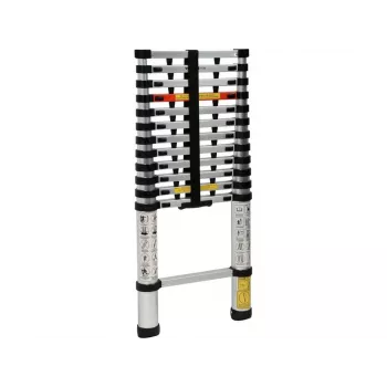 VOREL Teleskopleiter 3,8 m 13 Sprossen Aluminiumlegierung EN 131