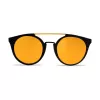 VUARNET VL1602 Damen Cat-Eye-Sonnenbrille - Schwarzer Acetatrahmen, graues Mineralglas, UV400-Schutz - 56/20/143 mm
