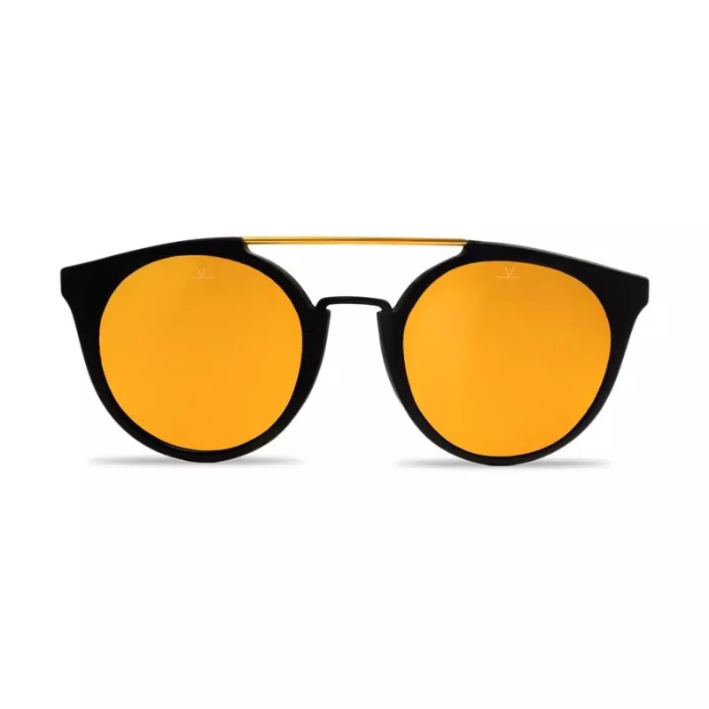 VUARNET VL1602 Damen Cat-Eye-Sonnenbrille - Schwarzer Acetatrahmen, graues Mineralglas, UV400-Schutz - 56/20/143 mm