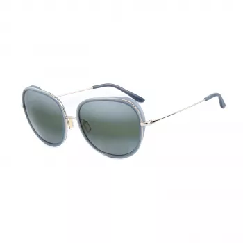 VUARNET Damen-Sonnenbrille VL1629 - Rechteckiger Nylonrahmen, Polarisierte Mineralglasgläser, Pure Grey, 45mm