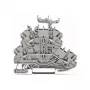WAGO 2000-2231 Doppelstock-Durchgangsklemme, L/L, Grau, 2,5 mm², 800 V, 24 A, DIN-Schiene