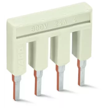 WAGO 2002-404 Durchgangsklemme, 4-Leiter, 2,5 mm², 25 A, grau