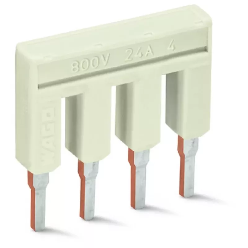 WAGO 2002-404 Durchgangsklemme, 4-Leiter, 2,5 mm², 25 A, grau