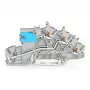 WAGO 2203-7541 Installationsklemme mit N-Trennschieber, NT/L/PE, grau