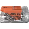 WAGO 221-413 COMPACT Verbindungsklemme, 3-Leiter, 0,2–4 mm², Transparent, 50er-Pack