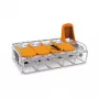 WAGO 221-615 5-Leiter-Hebelverbinder, kompakter Verbindungsklemme, 450 V, 32 A, Transparent/Orange