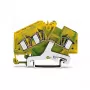 WAGO 281-637 3-Leiter Schutzleiter-Klemme, 4 mm², grün-gelb