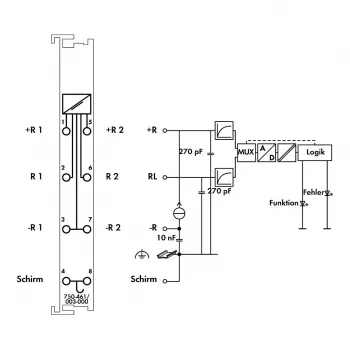 WAGO 750-461/003-000 2-Kanal-Analogeingangsklemme 0,08-2,5 mm²