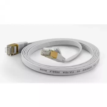 Wantec Flat FTP CAT6 Patchkabel 10m Weiß