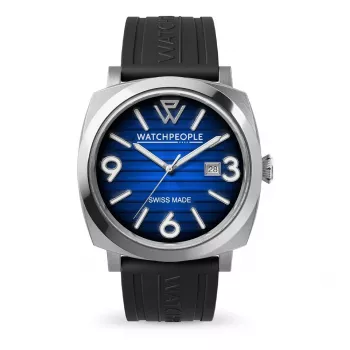 WATCHPEOPLE Damenuhr 700990 Roségold Edelstahl und weißes Leder 45mm
