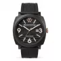 WATCHPEOPLE Damenuhr 700994 Analog Quarz Uhr 45mm Schwarzes Zifferblatt Lederarmband