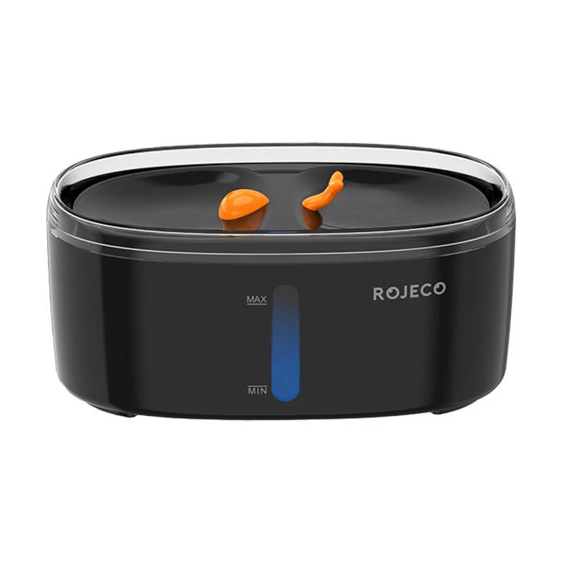 Wasserbrunnen für Haustiere Rojeco 2,5L (Schwarz)