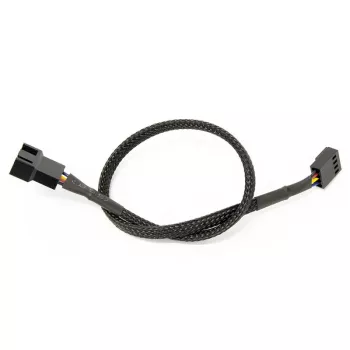 Watercool 4-Pin PWM Verlängerungskabel, Schwarz - 30cm