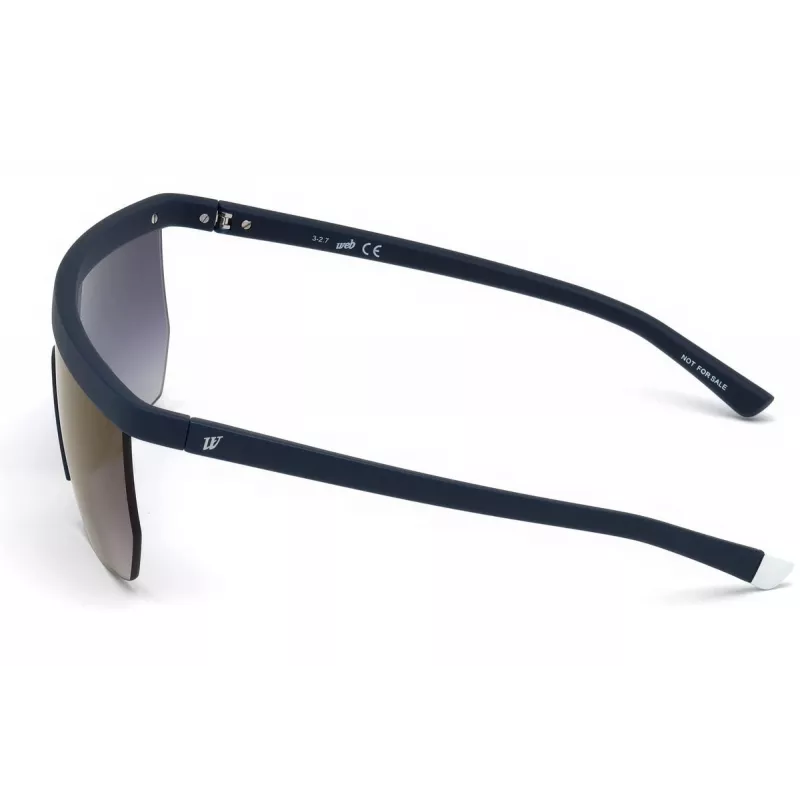 WEB EYEWEAR MAN Sonnenbrille WE0221-91X Rechteckig Acetat Schwarz Gestell Graue Gläser 54mm