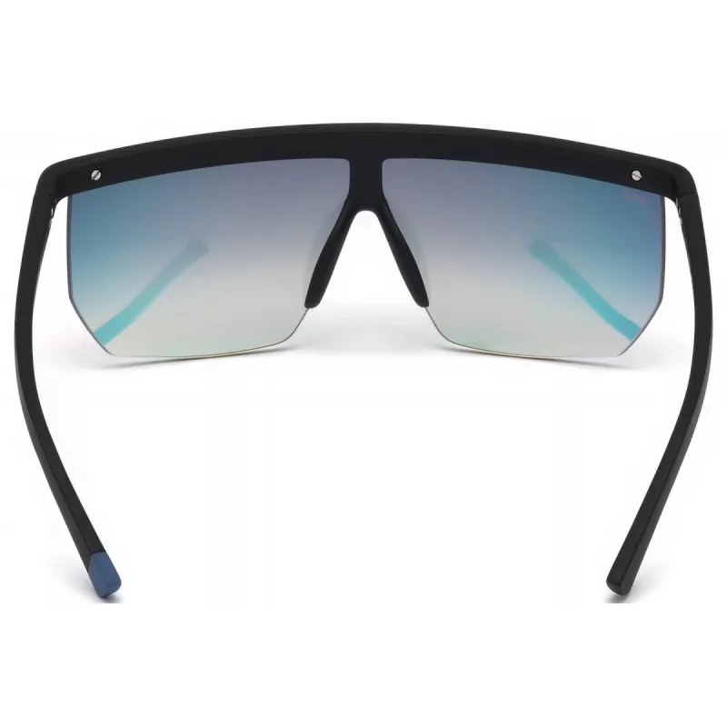 WEB EYEWEAR Herren-Sonnenbrille WE0221-02Z Schwarzer Acetatrahmen Graue Gläser UV400