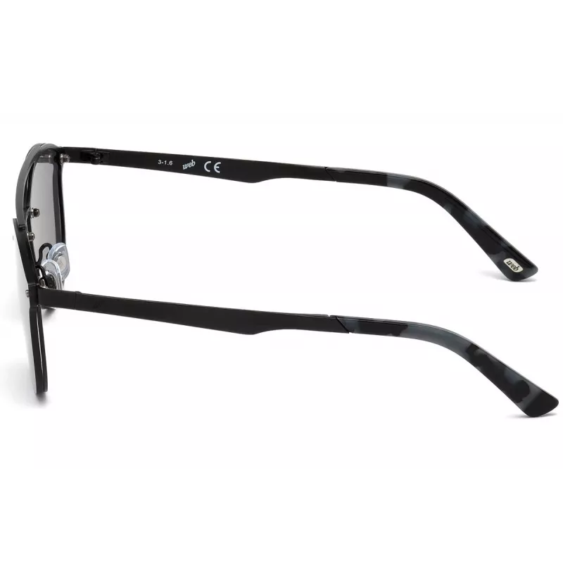WEB EYEWEAR WE0189-02C Unisex Sonnenbrille - Schwarzer Rahmen Graue Gläser 59mm