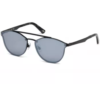 WEB EYEWEAR WE0189-02C Unisex Sonnenbrille - Schwarzer Rahmen Graue Gläser 59mm