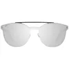 WEB EYEWEAR WE0190-0009C Unisex Sonnenbrille - Geometrischer schwarzer Rahmen, graue Gläser
