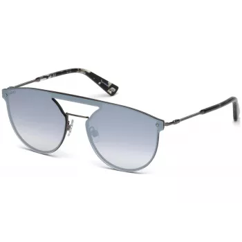 WEB EYEWEAR WE0193-08C Unisex Rechteckige Sonnenbrille Havana Acetatrahmen Braune Polycarbonat-Gläser UV400