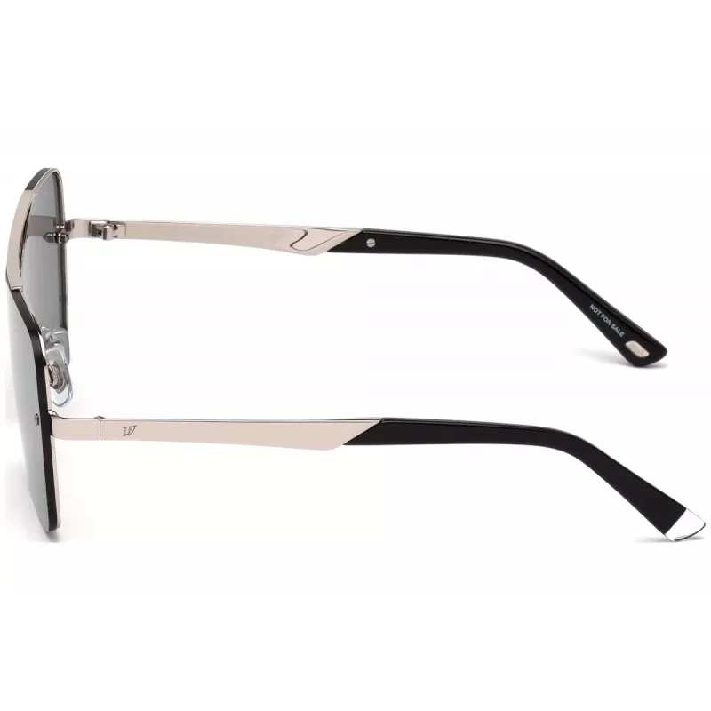 WEB EYEWEAR WE0202-16C Unisex-Sonnenbrille, glänzend schwarzer Rahmen, graue Gläser, 54 mm
