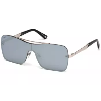 WEB EYEWEAR WE0202-16C Unisex-Sonnenbrille, glänzend schwarzer Rahmen, graue Gläser, 54 mm