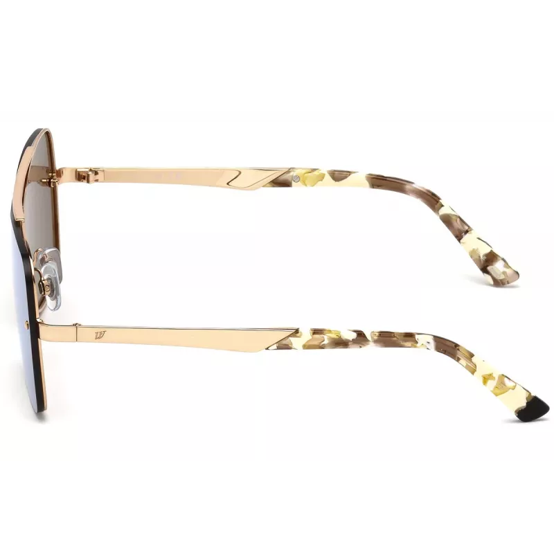 WEB EYEWEAR WE0202-34G Unisex Havana Acetate Sonnenbrille mit grünen Polycarbonat-Gläsern UV400