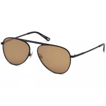 WEB EYEWEAR WE0206-02G Unisex Rechteck-Sonnenbrille - Havanna-Acetatrahmen, grüne Polycarbonatgläser, UV400-Schutz