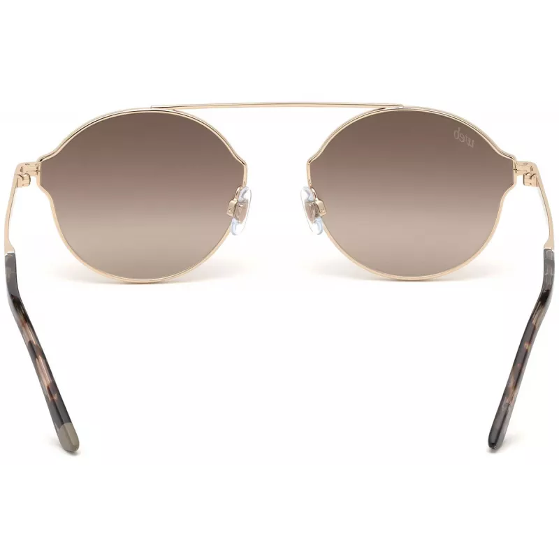 Web Eyewear WE0243-32G Unisex Pilot Sonnenbrille Gold Rahmen Braun Verlaufsglas UV400 58mm