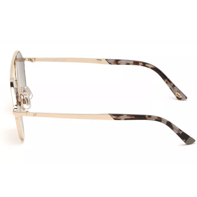 Web Eyewear WE0243-32G Unisex Pilot Sonnenbrille Gold Rahmen Braun Verlaufsglas UV400 58mm