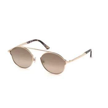 Web Eyewear WE0243-32G Unisex Pilot Sonnenbrille Gold Rahmen Braun Verlaufsglas UV400 58mm