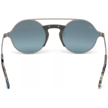 WEB EYEWEAR WE0247-09Q Unisex eckige Sonnenbrille Havanna Acetatrahmen braune Polycarbonatgläser UV400