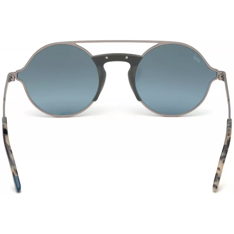 WEB EYEWEAR WE0247-09Q Unisex eckige Sonnenbrille Havanna Acetatrahmen braune Polycarbonatgläser UV400