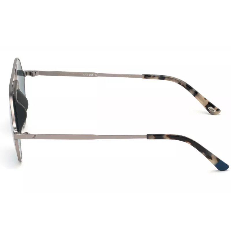 WEB EYEWEAR WE0247-09Q Unisex eckige Sonnenbrille Havanna Acetatrahmen braune Polycarbonatgläser UV400