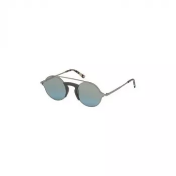 WEB EYEWEAR WE0247-09Q Unisex eckige Sonnenbrille Havanna Acetatrahmen braune Polycarbonatgläser UV400