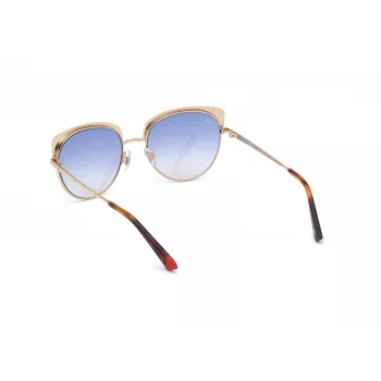 WEB EYEWEAR Damen Butterfly-Sonnenbrille WE0271-5532W Havana Acetat Braun Verlauf UV400 55/18/140