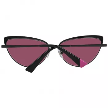 WEB EYEWEAR Damen eckige Acetat-Sonnenbrille WE0272-5901Z - Schwarzer Rahmen graue Gläser 59mm