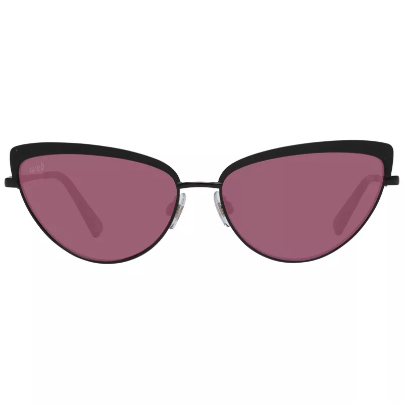 WEB EYEWEAR Damen eckige Acetat-Sonnenbrille WE0272-5901Z - Schwarzer Rahmen graue Gläser 59mm