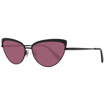 WEB EYEWEAR Damen eckige Acetat-Sonnenbrille WE0272-5901Z - Schwarzer Rahmen graue Gläser 59mm