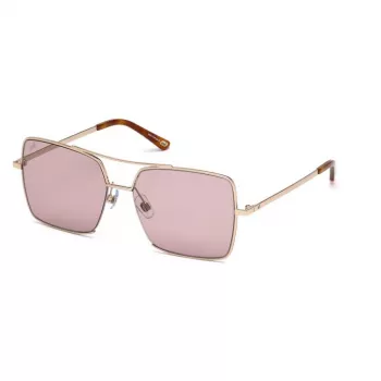 WEB EYEWEAR Damen-Sonnenbrille WE0210-28Y Havana Braun Acetat eckiger Rahmen UV400