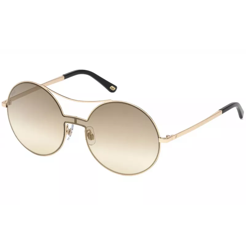 WEB EYEWEAR Damen-Sonnenbrille WE0211-28G Gold Metallrahmen Braune Verlaufsgläser 59mm