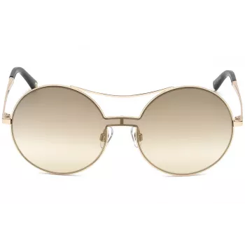 WEB EYEWEAR Damen-Sonnenbrille WE0211-28G Gold Metallrahmen Braune Verlaufsgläser 59mm