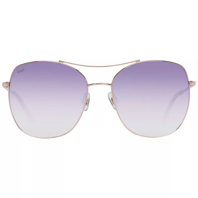 WEB EYEWEAR Damen-Sonnenbrille WE0245-5833Z - Brauner Verlauf, rechteckiger Acetatrahmen