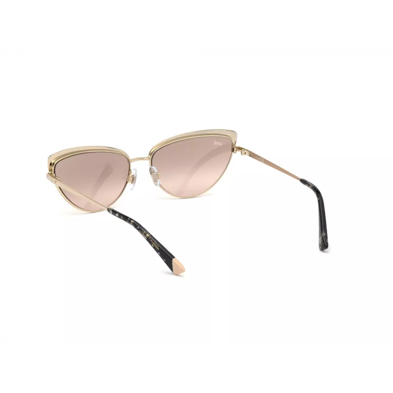 WEB EYEWEAR Damen-Sonnenbrille WE0272-5932Z, eckige Acetat-Sonnenbrille, schwarzer Rahmen, graue Gläser, 59 mm